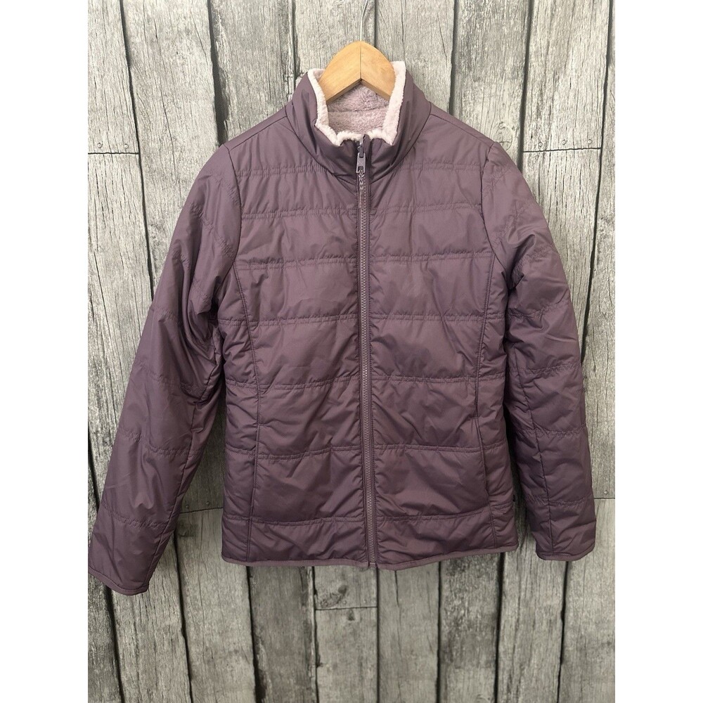 Athleta Girl Reversible Warm + Fuzzy Jacket, Size  XL 14 Dark Sky Violet